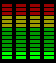 Animated LED stereo equalizer display bar