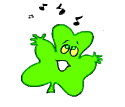 Animated shamrock singing